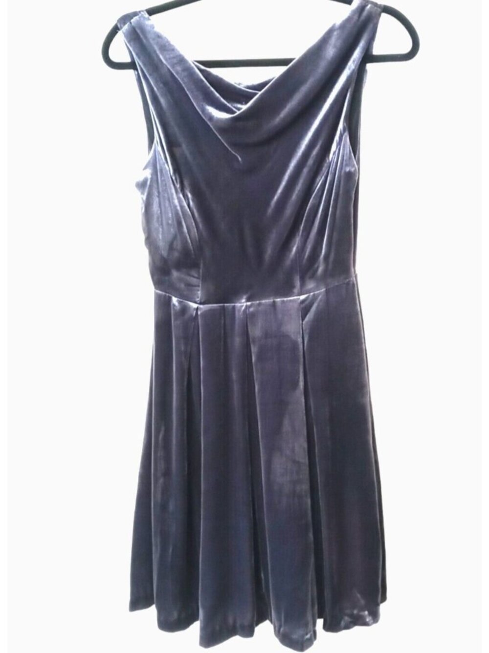 Anthropologie Eva Franco Velvet Dress Size 2 Gray